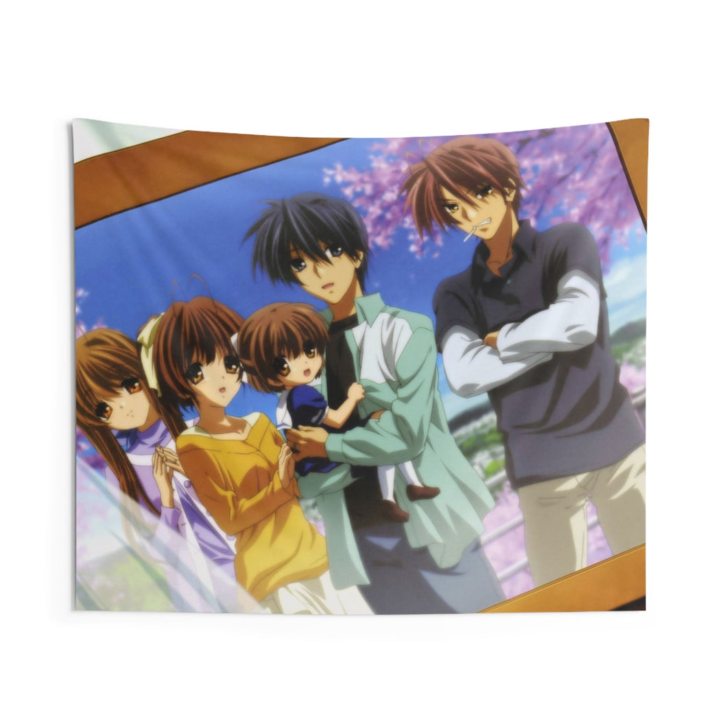 Clannad Tomoya Okazaki, Nagisa Furukawa, Akio Furukawa, Sanae Furukawa Indoor Wall Tapestry