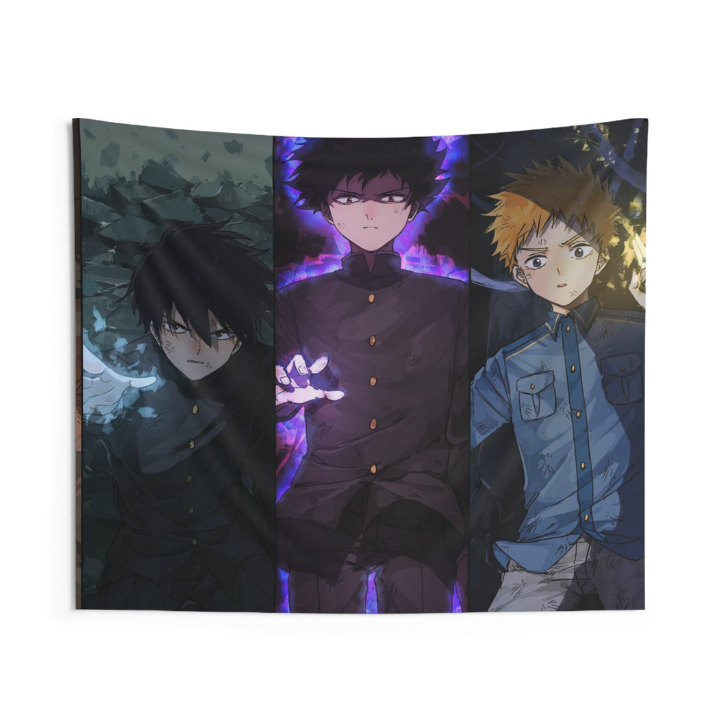 Mob Psycho 100 Shigeo Kageyama, Ritsu Kageyama, Teruki Hanazawa Indoor Wall Tapestry