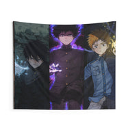 Mob Psycho 100 Shigeo Kageyama, Ritsu Kageyama, Teruki Hanazawa Indoor Wall Tapestry