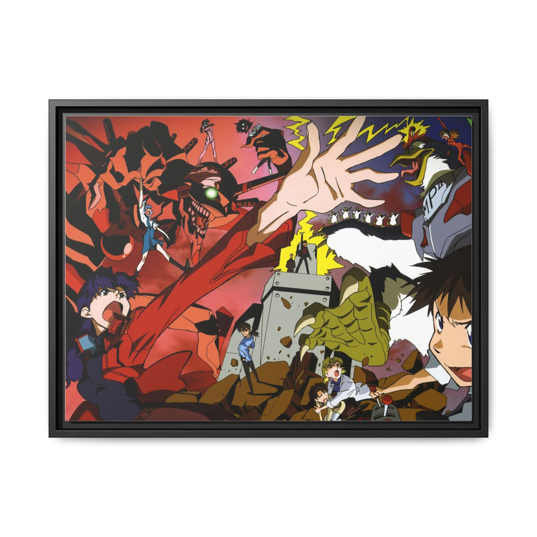 Anime Neon Genesis Evangelion Canvas Framed Art Print