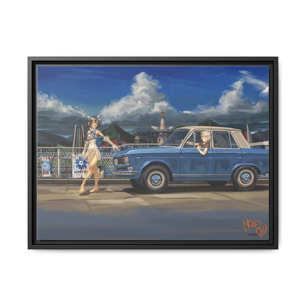 Is It Wrong To Try To Pick Up Girls In A Dungeon? Canvas Framed Art Print