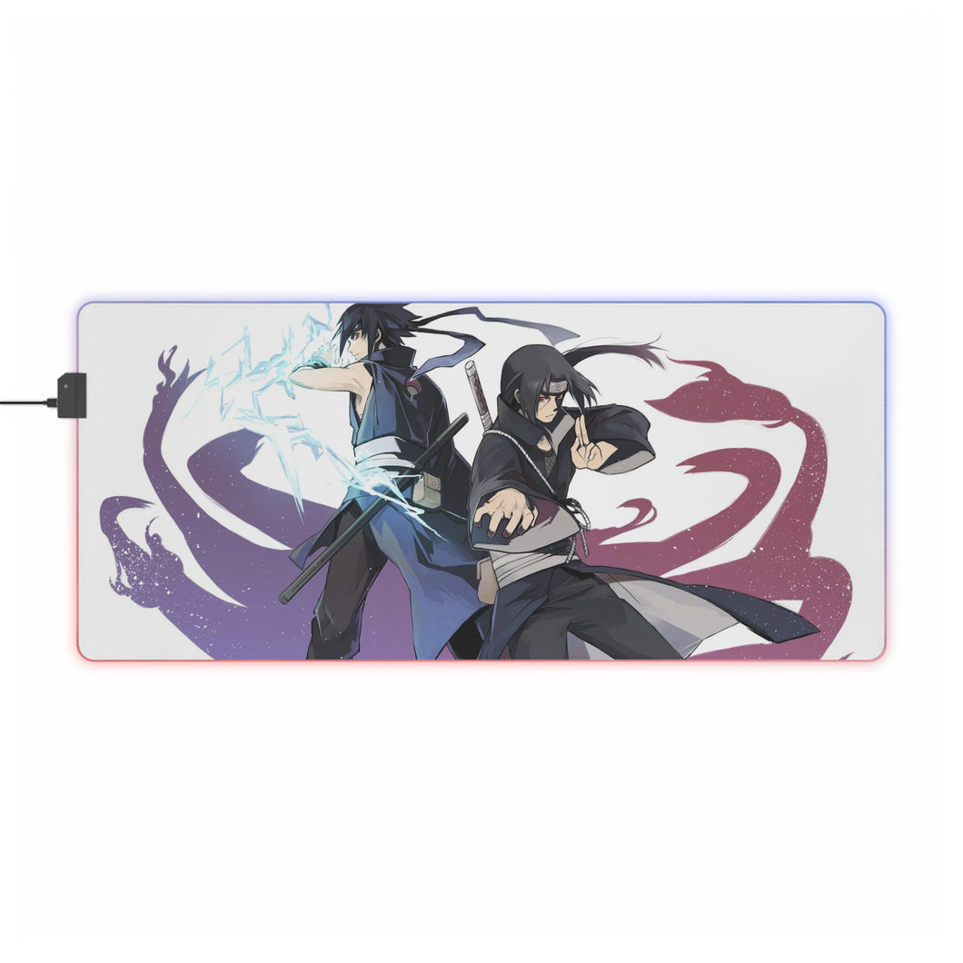 Sasuke and Itachi (Naruto) RGB LED Mouse Pad (Desk Mat)