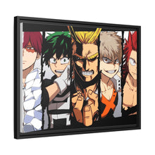 Load image into Gallery viewer, My Hero Academia Izuku Midoriya, Katsuki Bakugou, All Might Canvas Framed Art Print
