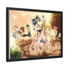 Load image into Gallery viewer, Fairy Tail Natsu Dragneel, Erza Scarlet, Gray Fullbuster, Lucy Heartfilia, Happy Canvas Framed Art Print
