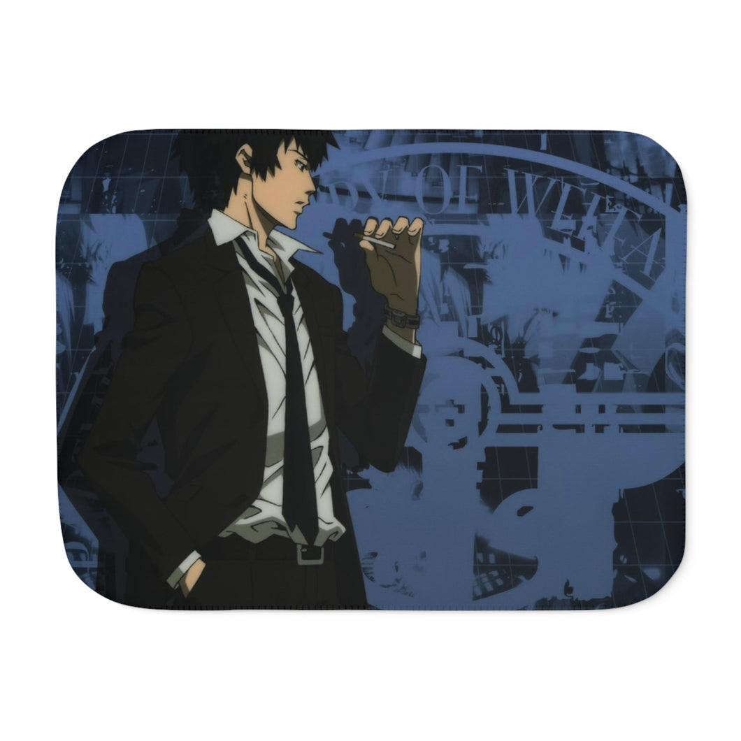 Shinya Kogami Holding a cigarette Sherpa Blanket