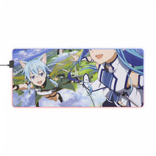 Load image into Gallery viewer, Kirito, Sinon, Asuna and Leafa RGB LED Mouse Pad (Desk Mat)
