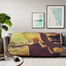 Load image into Gallery viewer, Boruto with his mentor watching the sunrise Sherpa Blanket
