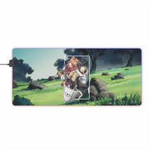 Load image into Gallery viewer, Iwatani &amp; Raphtalia RGB LED Mouse Pad (Desk Mat)
