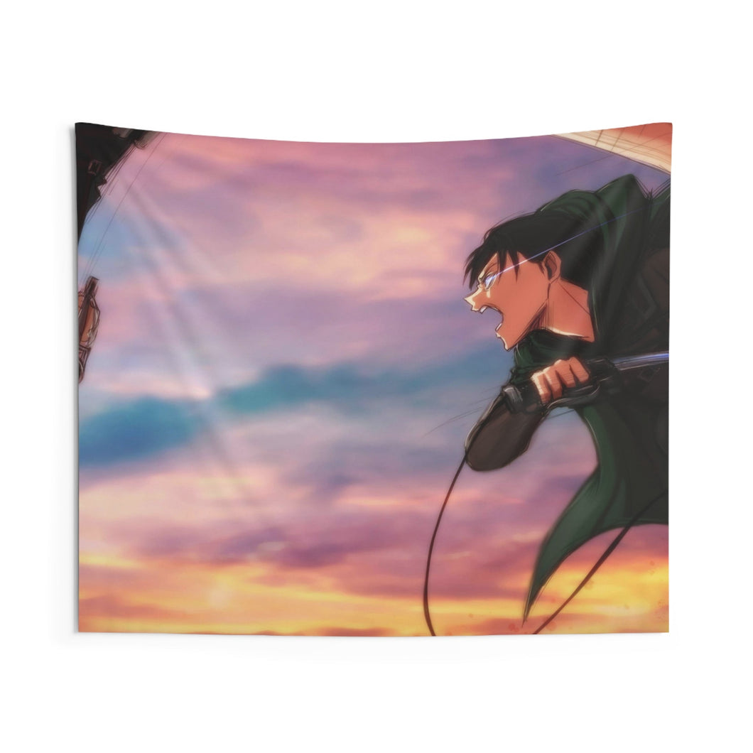 Levi vs Kenny Indoor Wall Tapestry