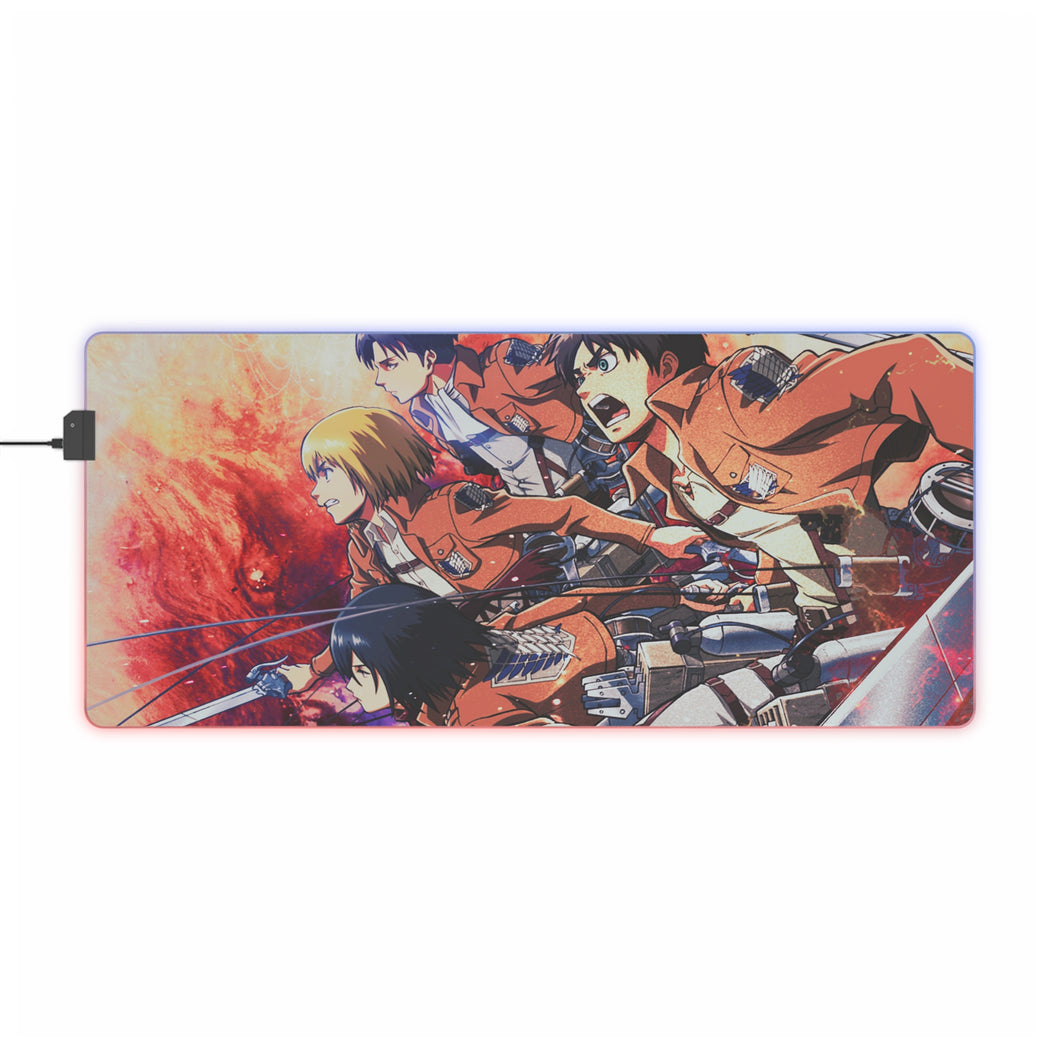 Anime Attack On Titan RGB LED Mouse Pad (Desk Mat)