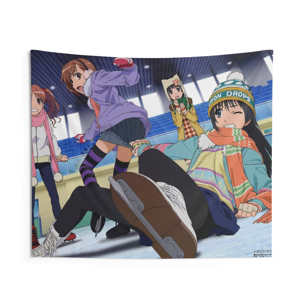 A Certain Scientific Railgun Mikoto Misaka, Kuroko Shirai, Ruiko Saten Indoor Wall Tapestry