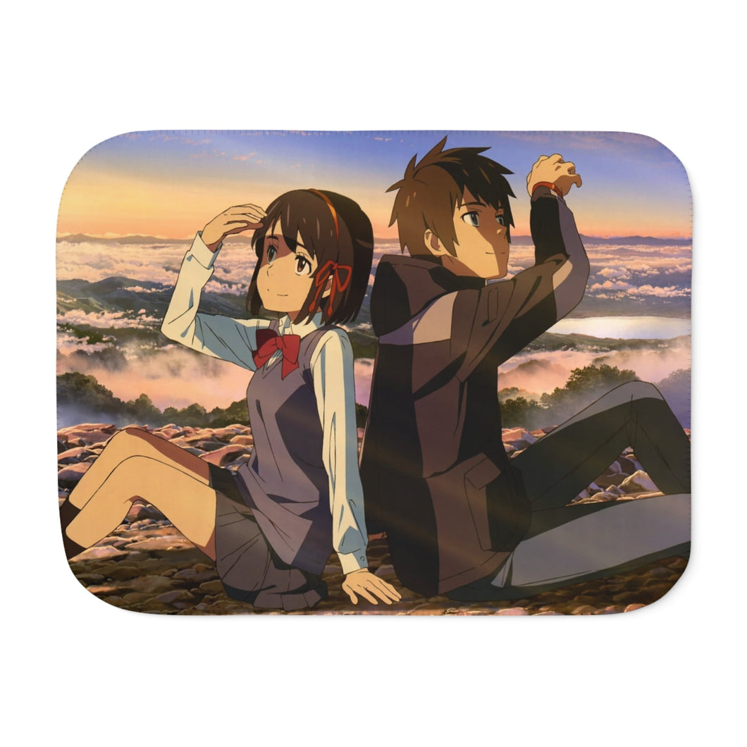 Mitsuha and Taki (Your Name) Sherpa Blanket