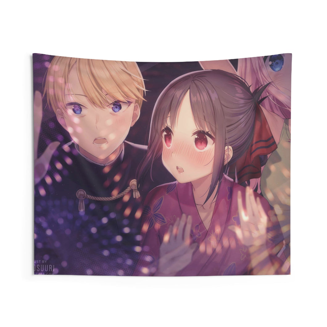 Kaguya-sama: Love is War Kaguya Shinomiya, Chika Fujiwara, Miyuki Shirogane Indoor Wall Tapestry
