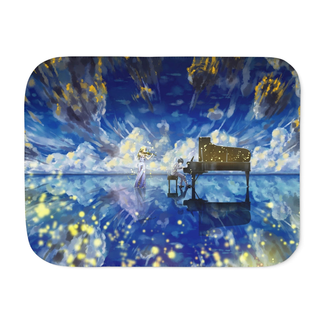 Anime Your Lie in April Sherpa Blanket