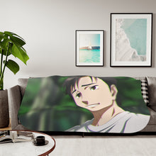 Load image into Gallery viewer, Shinichi Izumi Face Sherpa Blanket
