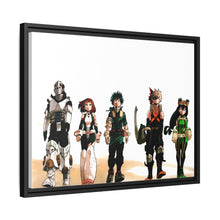 Load image into Gallery viewer, My Hero Academia Izuku Midoriya, Katsuki Bakugou, Tenya Iida, Tsuyu Asui Canvas Framed Art Print
