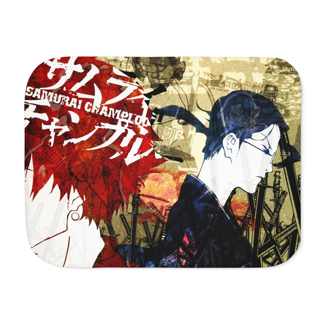 Anime Samurai Champloor Sherpa Blanket