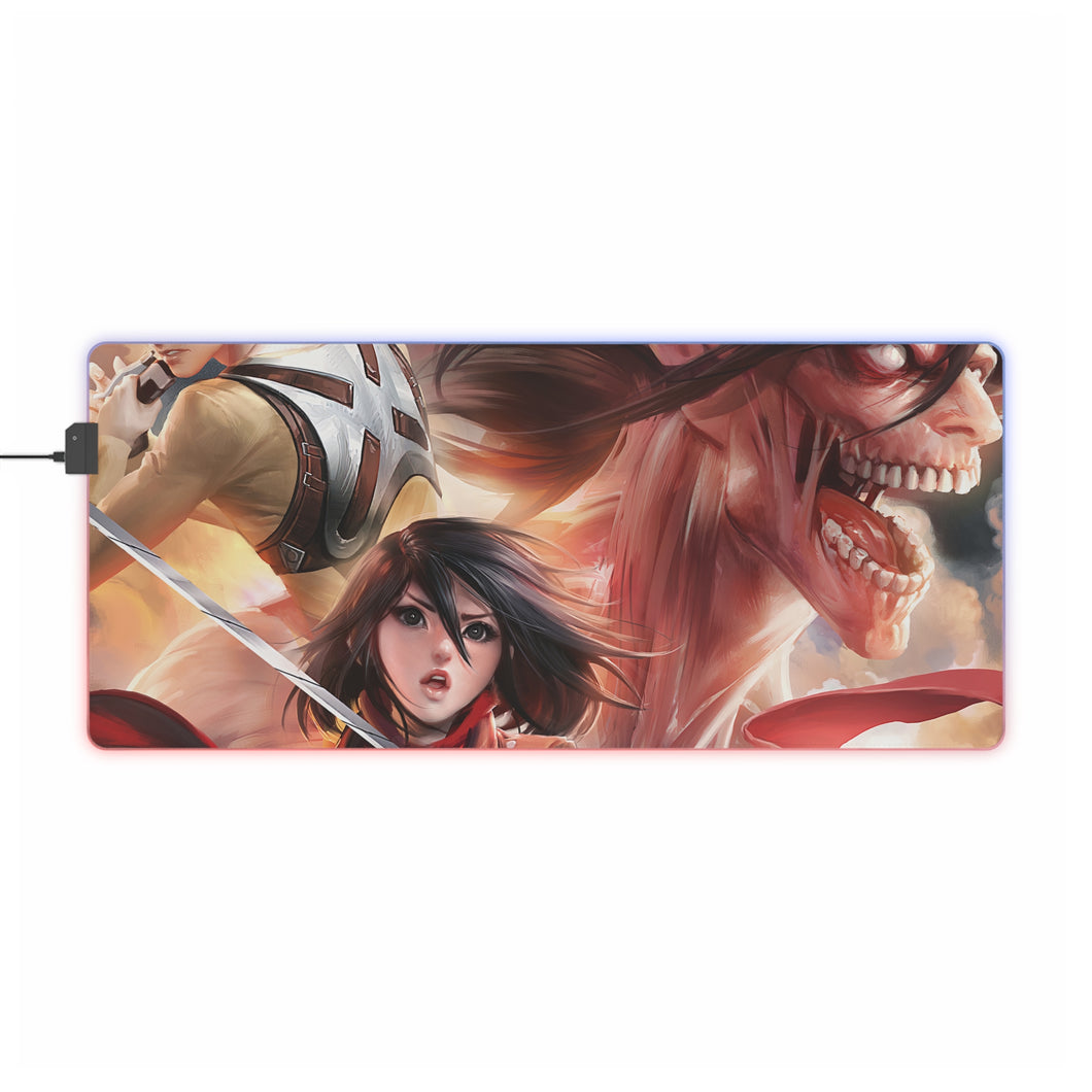 Anime Attack On Titan RGB LED Mouse Pad (Desk Mat)