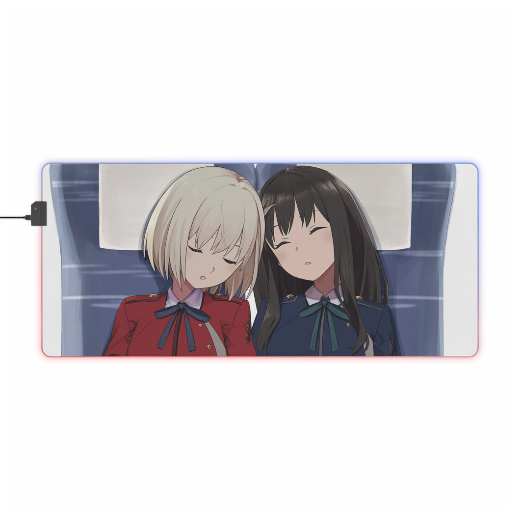 Lycoris Recoil Takina Inoue, Chisato Nishikigi RGB LED Mouse Pad (Desk Mat)