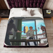 Load image into Gallery viewer, Chainsaw Man Sherpa Blanket
