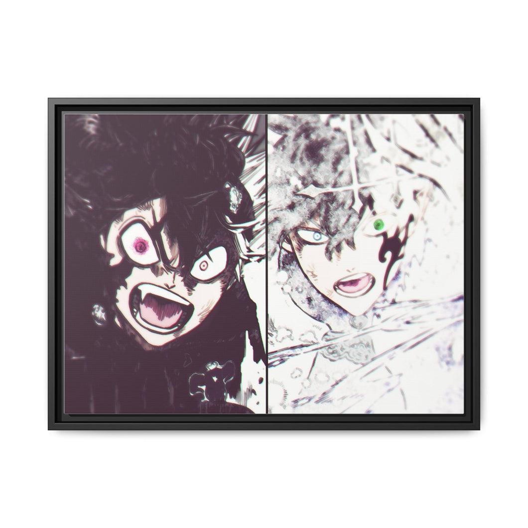 Black Clover Asta, Yuno Canvas Framed Art Print