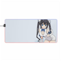 Load image into Gallery viewer, Is It Wrong to Try to Pick Up Girls in a Dungeon? Hestia RGB LED Mouse Pad (Desk Mat)
