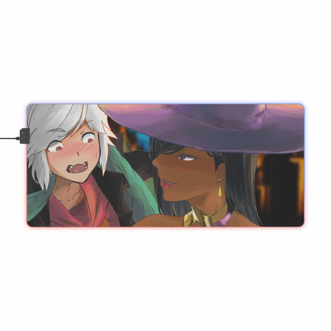 Is It Wrong To Try To Pick Up Girls In A Dungeon? RGB LED Mouse Pad (Desk Mat)