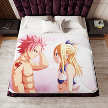 Load image into Gallery viewer, Fairy Tail Natsu Dragneel, Lucy Heartfilia Sherpa Blanket
