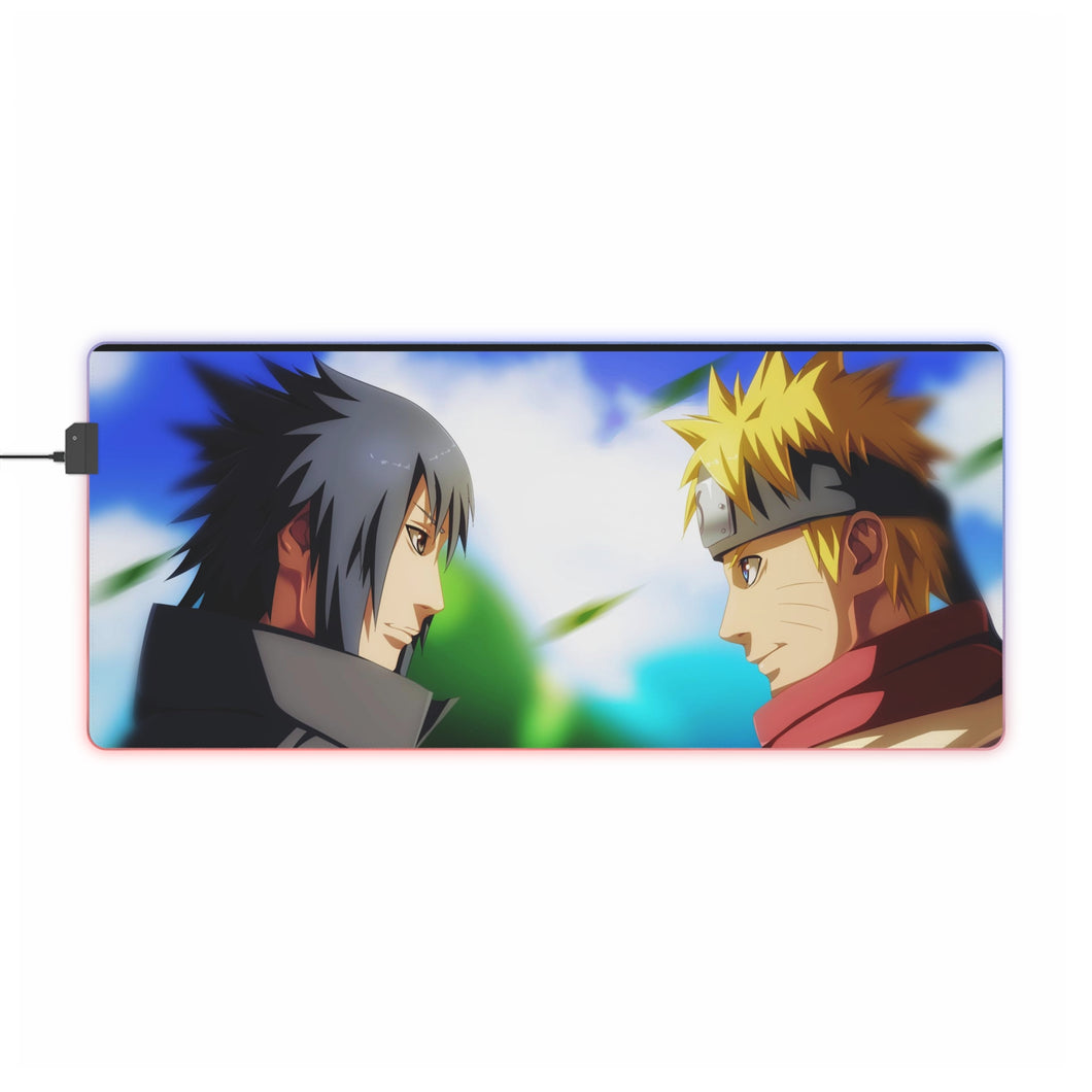 Naruto and Sasuke RGB LED Mouse Pad (Desk Mat)