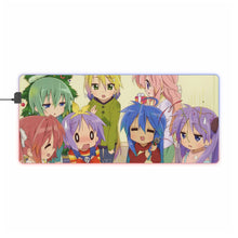 Load image into Gallery viewer, Lucky Star Konata Izumi, Kagami Hiiragi, Tsukasa Hiiragi, Miyuki Takara, Minami Iwasaki RGB LED Mouse Pad (Desk Mat)
