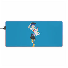 Load image into Gallery viewer, Jyou and Gomamon from Digimon Adventure RGB LED Mouse Pad (Desk Mat)
