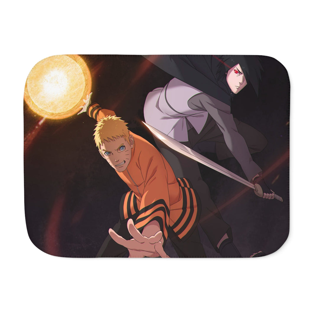 Sasuke and Naruto Sherpa Blanket