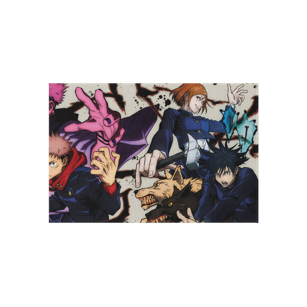Sukuna, Megumi Fushiguro, Nobara Kugisaki and Yuji Itadori Rug
