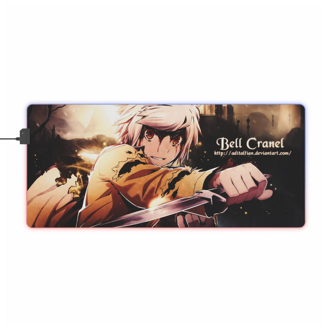Is It Wrong to Try to Pick Up Girls in a Dungeon? RGB LED Mouse Pad (Desk Mat)