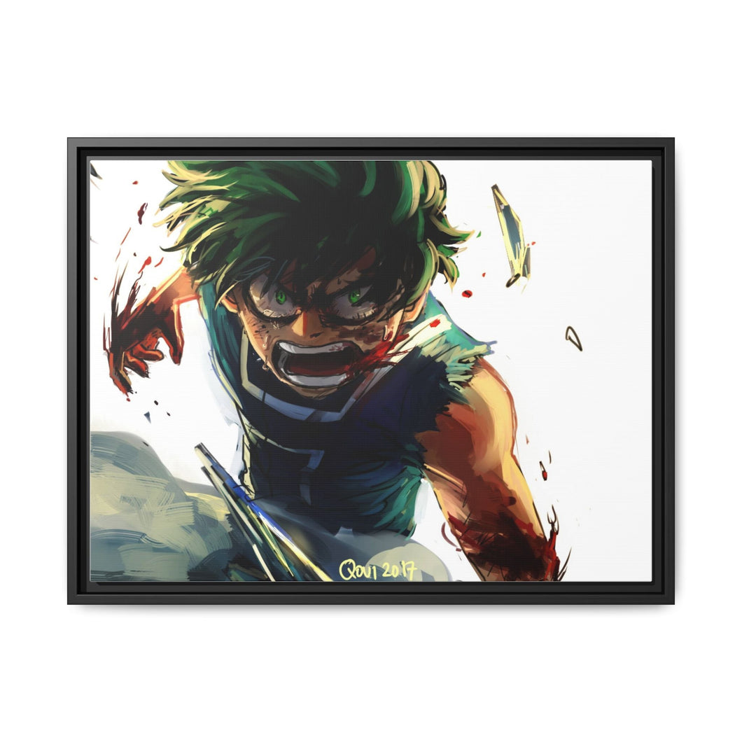 My Hero Academia Izuku Midoriya Canvas Framed Art Print