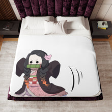 Load image into Gallery viewer, Nezuko Kamado Sherpa Blanket
