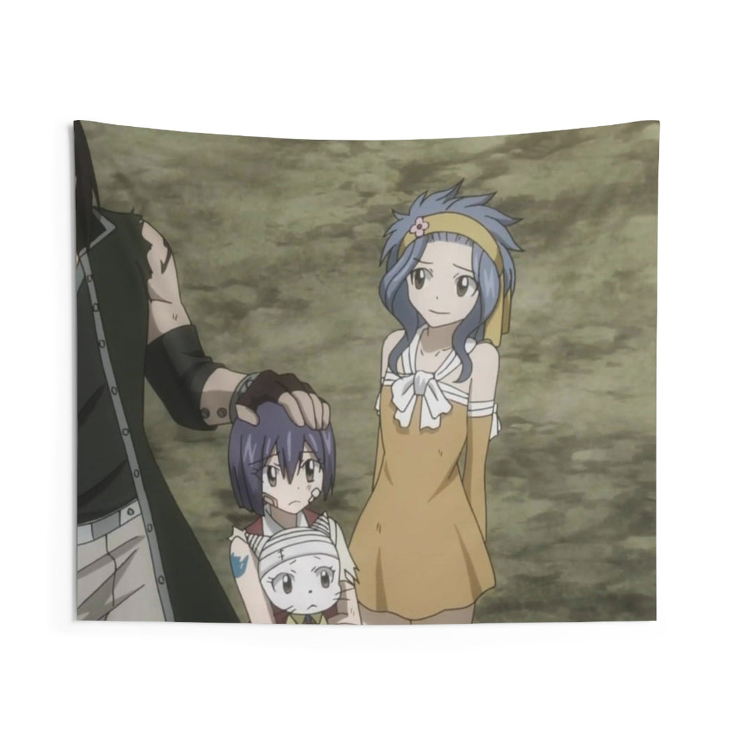 Fairy Tail Wendy Marvell, Charles, Gajeel Redfox Indoor Wall Tapestry