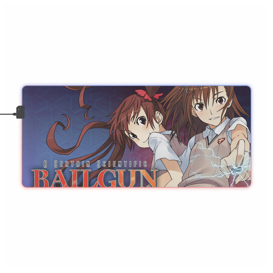 A Certain Scientific Railgun Mikoto Misaka, Kuroko Shirai RGB LED Mouse Pad (Desk Mat)