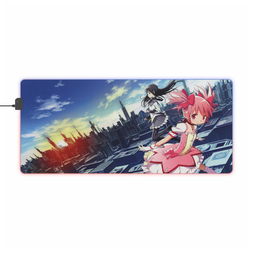 Puella Magi Madoka Magica Homura Akemi, Madoka Kaname RGB LED Mouse Pad (Desk Mat)