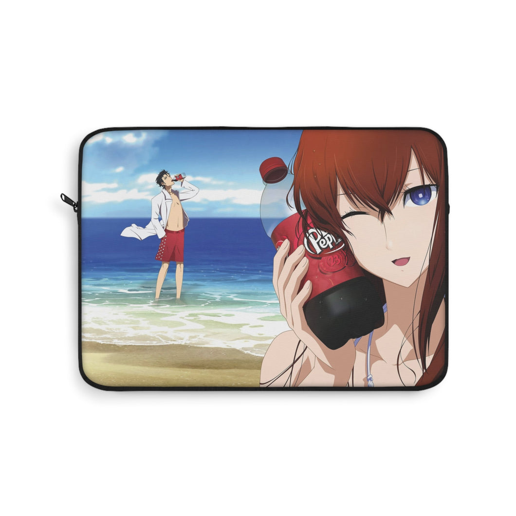 Makise Kurisu & Rintarou Kyouma-Dr Pepper Addicts Laptop Sleeve