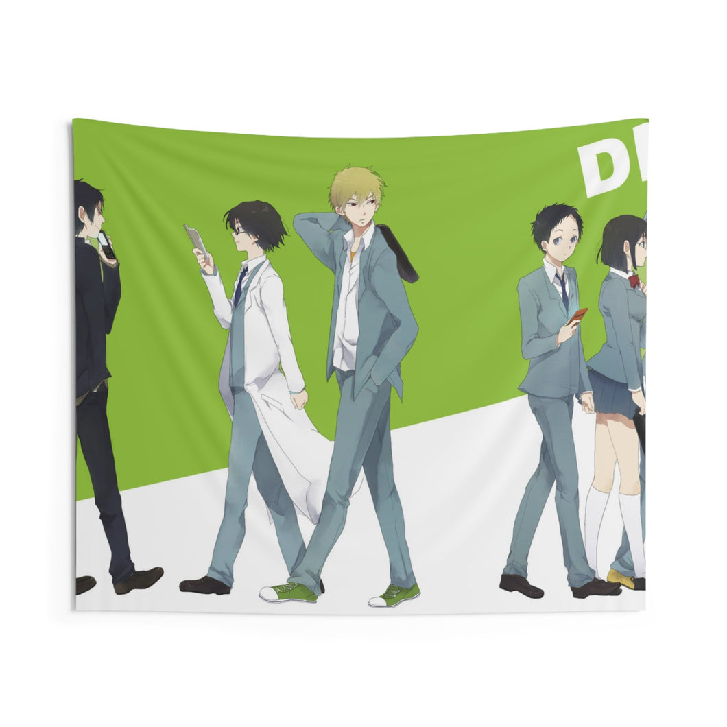 Durarara!! Izaya Orihara, Shizuo Heiwajima, Masaomi Kida, Anri Sonohara, Shinra Kishitani Indoor Wall Tapestry