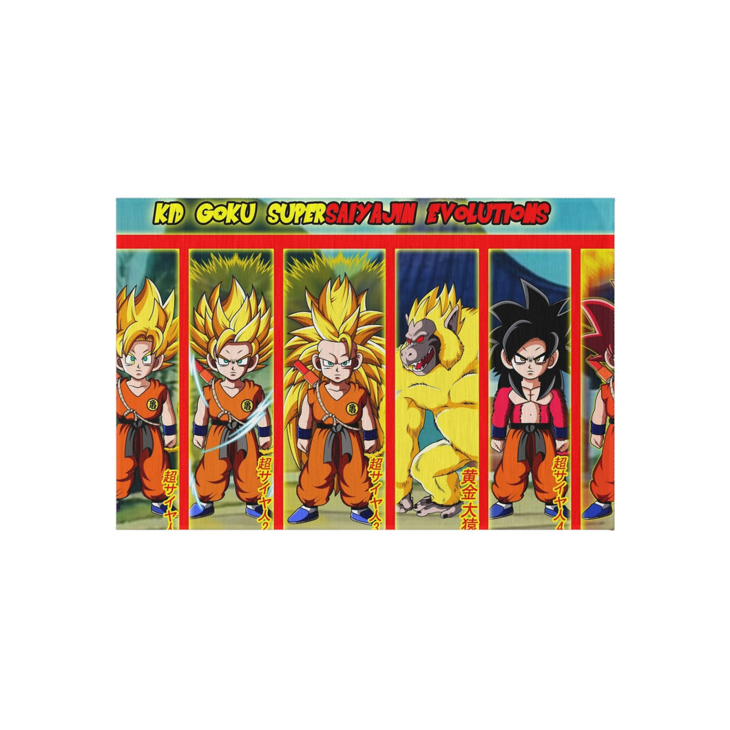 Kid Goku Supersaiyajin Evolutions Rug