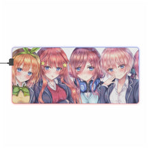 Load image into Gallery viewer, The Quintessential Quintuplets Miku Nakano, Itsuki Nakano, Nino Nakano, Yotsuba Nakano, Ichika Nakano RGB LED Mouse Pad (Desk Mat)
