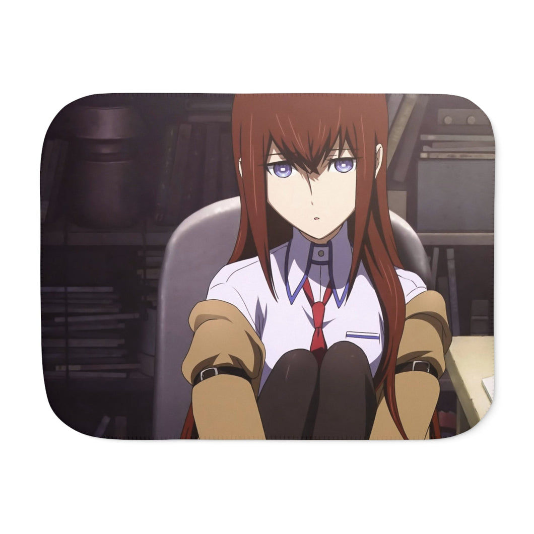 Makise Kurisu Sherpa Blanket