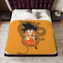 Load image into Gallery viewer, Kid Goku Sherpa Blanket
