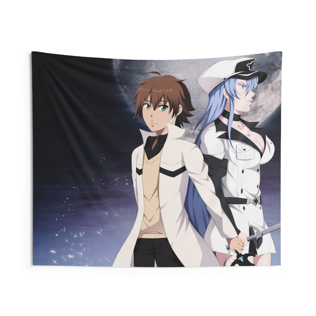 Tatsumi and esdeath Indoor Wall Tapestry
