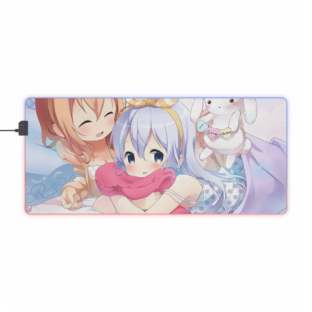 Is The Order A Rabbit? RGB LED Mouse Pad (Desk Mat)