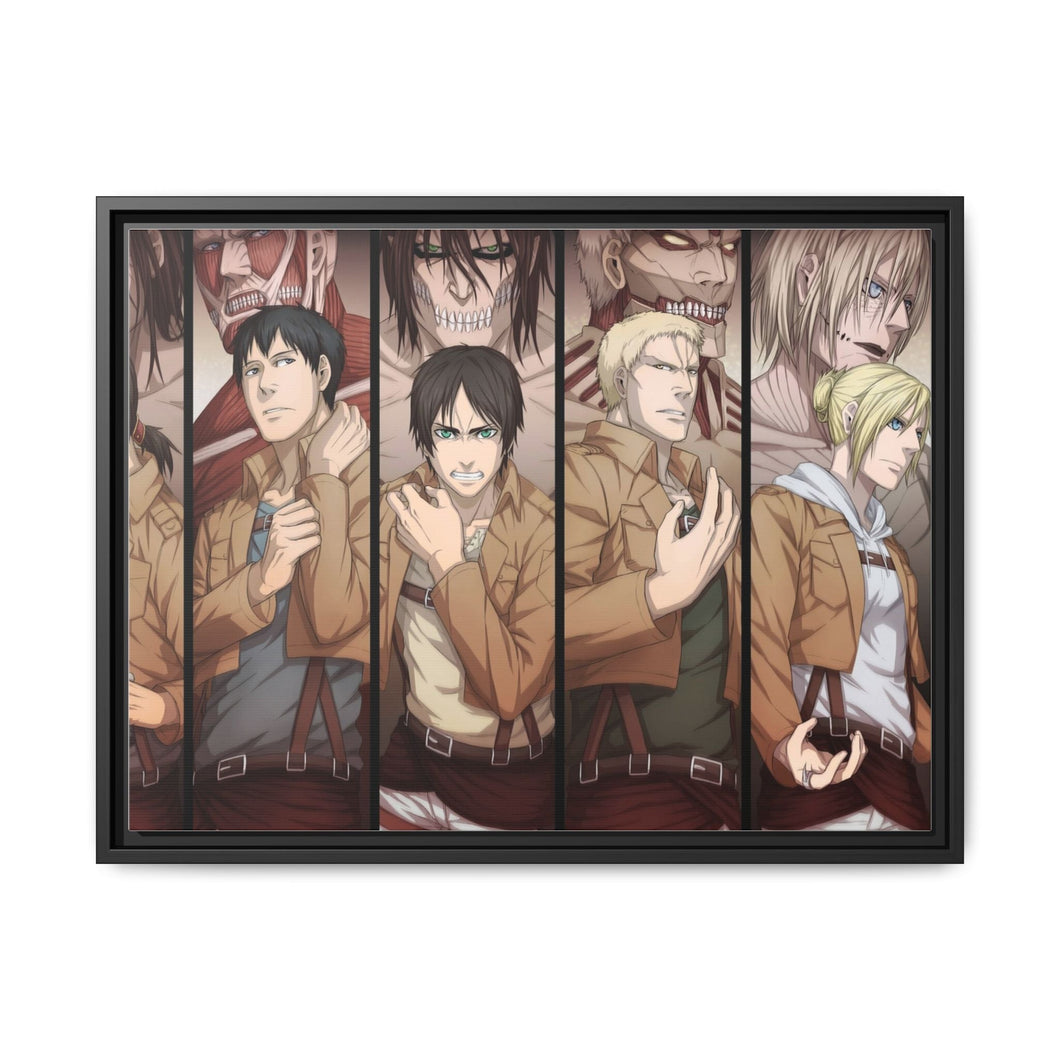 All Titans Canvas Framed Art Print