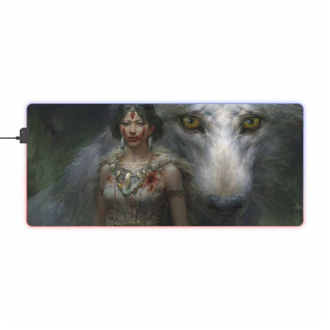 Princess Mononoke RGB LED Mouse Pad (Desk Mat)