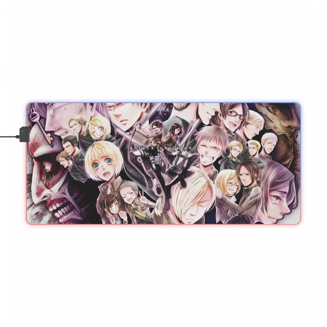 Anime Attack On Titan RGB LED Mouse Pad (Desk Mat)